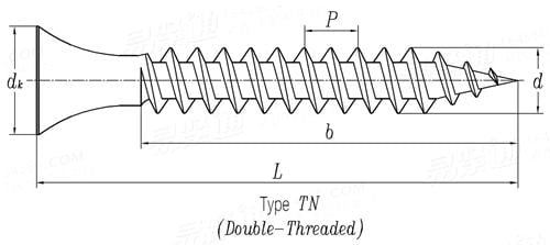 Drywall Screw technical drawing Drywall Screw technical drawing