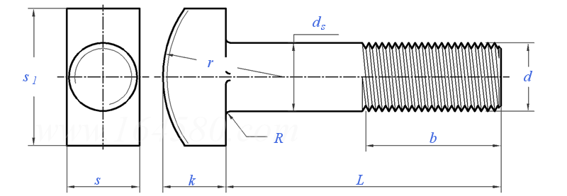 T Bolt technical drawing T Bolt technical drawing